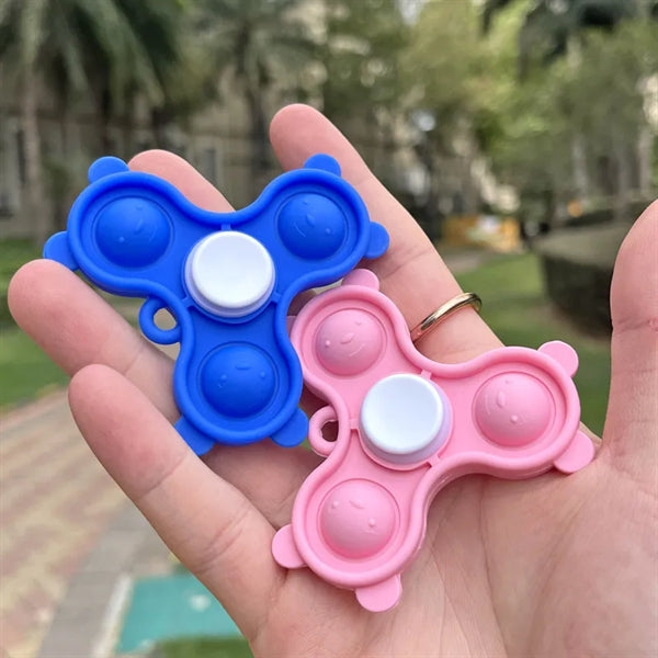 Popper Fidget Finger Spinner keychain