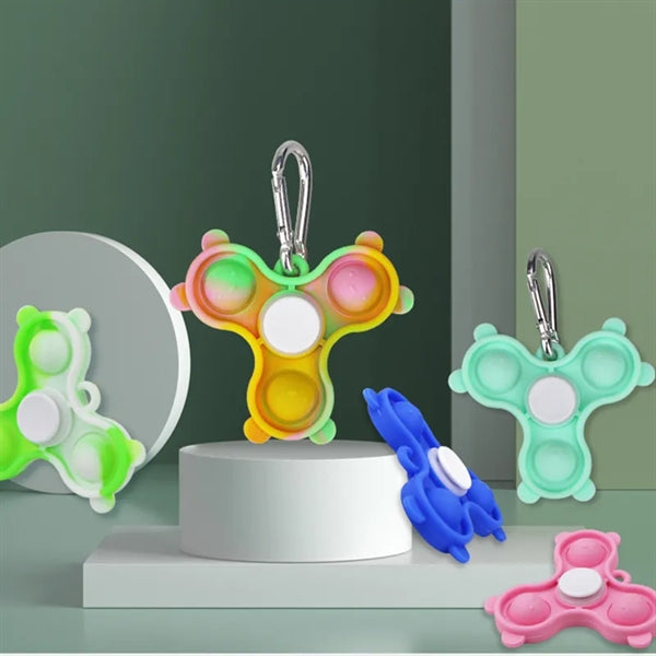 Popper Fidget Finger Spinner keychain