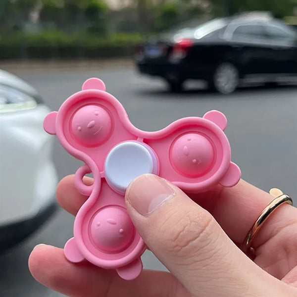 Popper Fidget Finger Spinner keychain