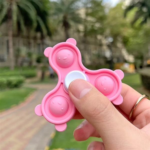 Popper Fidget Finger Spinner keychain