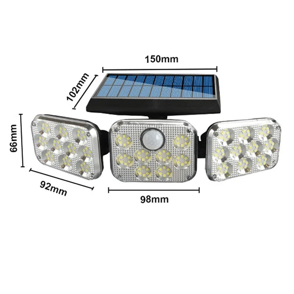 128 LED 800LM Cordless Solar Lights Outdoor