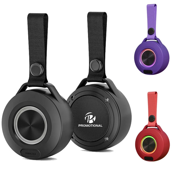 Portable Waterproof Bluetooth Speaker With Colored Light