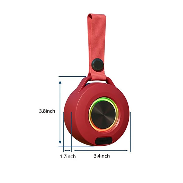 Portable Waterproof Bluetooth Speaker With Colored Light