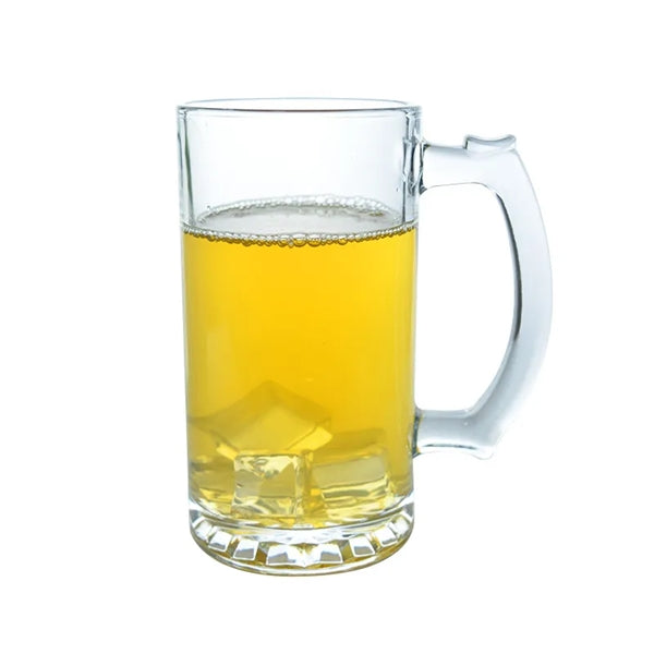 16 Oz Glass Draft Beer Mug With Handle