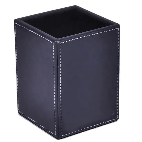 Desktop PU Leather Pen Holder