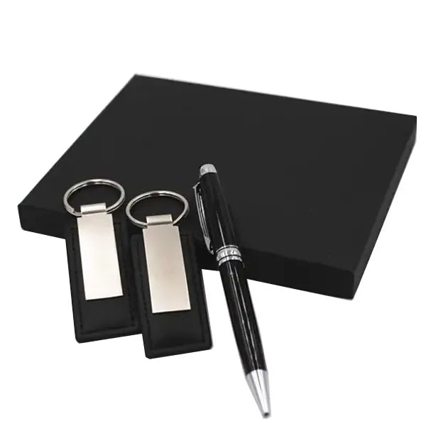 Executive Stylus Pen And Leather Keychain Gift Set