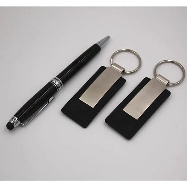 Executive Stylus Pen And Leather Keychain Gift Set