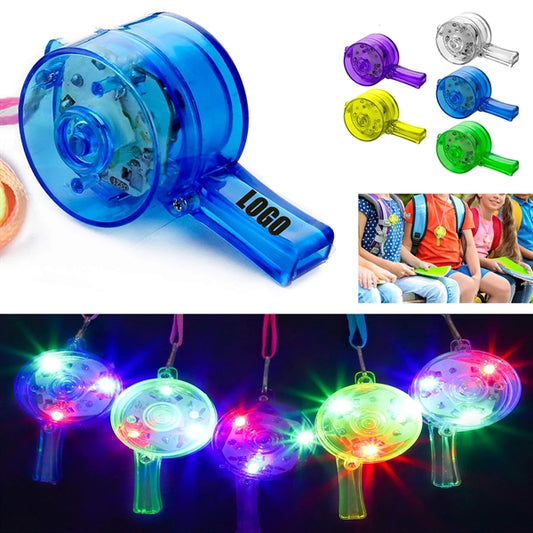 LED Light up Whistles with Lanyard