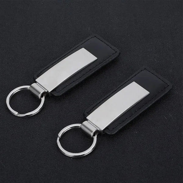 Dual Leatherette Keychains and Ballpoint Pen Gift Set