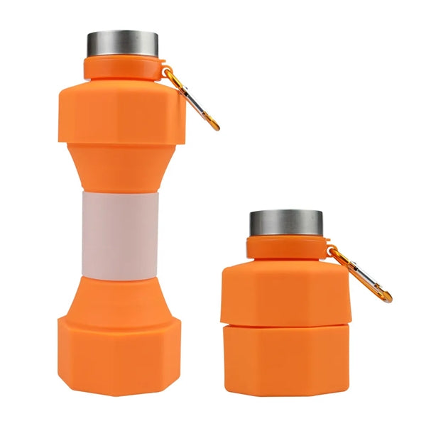 650ML Dumbbell Shaped Silicone Collapsible Water Bottles