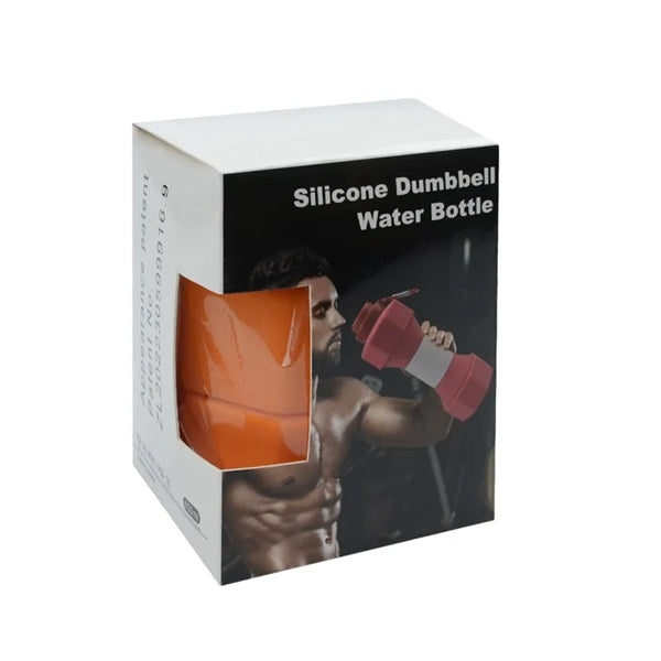 650ML Dumbbell Shaped Silicone Collapsible Water Bottles