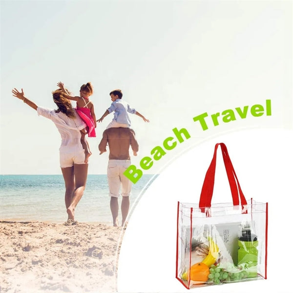 Clear PVC Transparent Stadium Approved Tote Bag