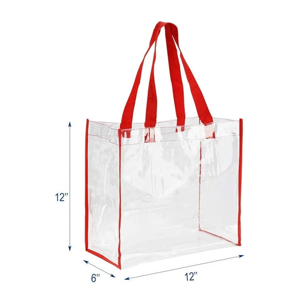 Clear PVC Transparent Stadium Approved Tote Bag