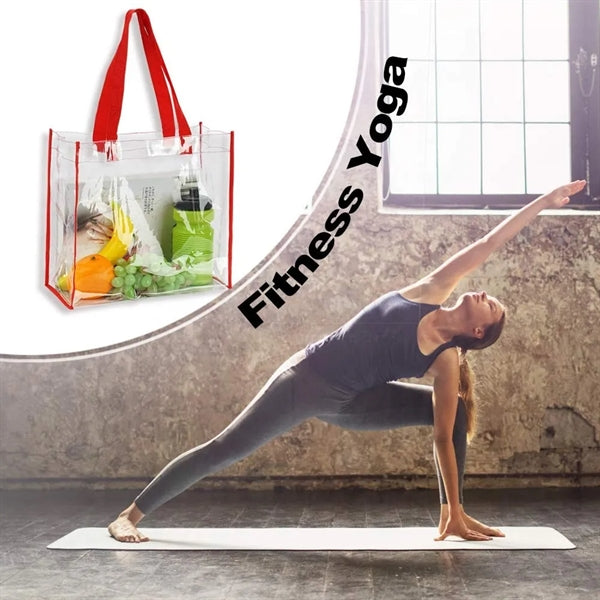 Clear PVC Transparent Stadium Approved Tote Bag