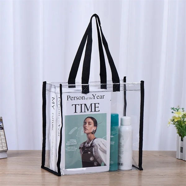 Clear PVC Transparent Stadium Approved Tote Bag