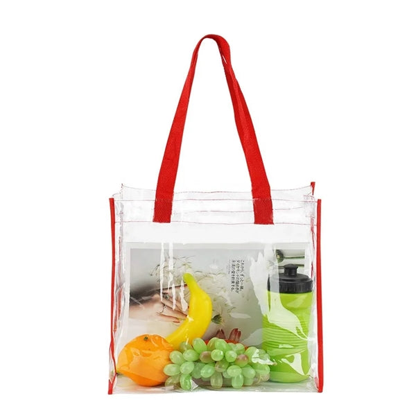 Clear PVC Transparent Stadium Approved Tote Bag