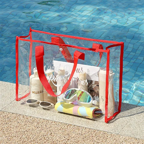 Clear Beach PVC Transparent Tote Bag