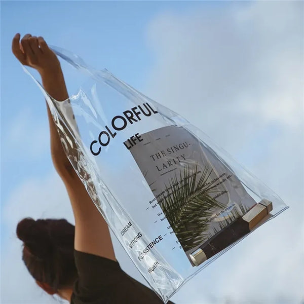 Waterproof PVC Clear Shopping Bag