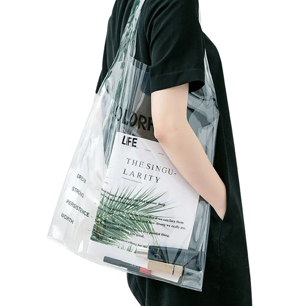 Waterproof PVC Clear Shopping Bag