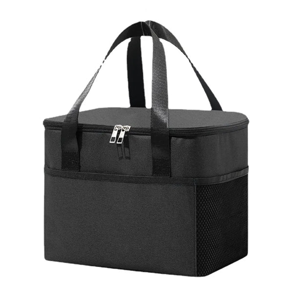 Two Zipper Insulated Cooler Picnic Lunch Bag