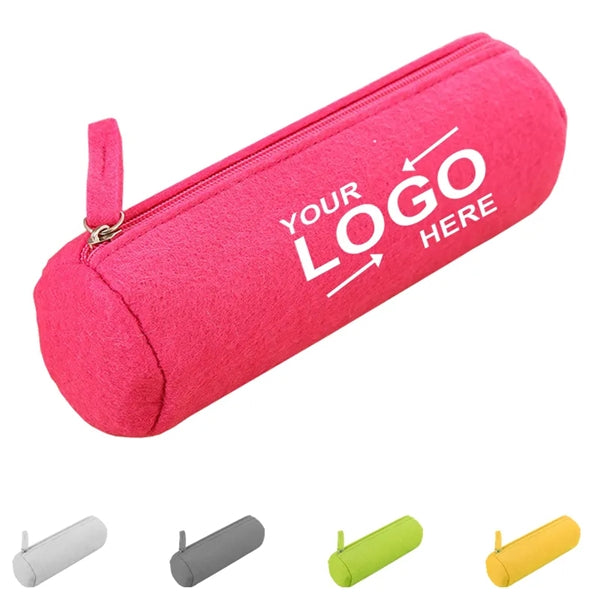Felt pencil pouch bag with zipper