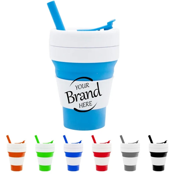 16oz Silicone Collapsible tumbler water bottle