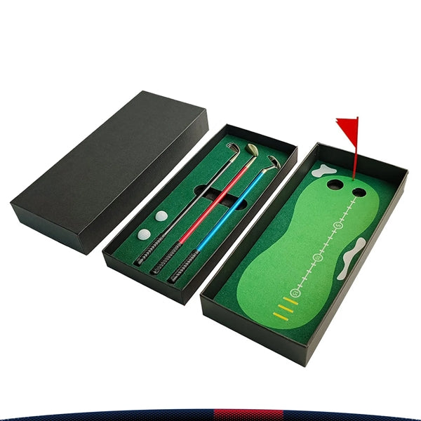 Mini Desktop Golf Ball Gift Pen Set