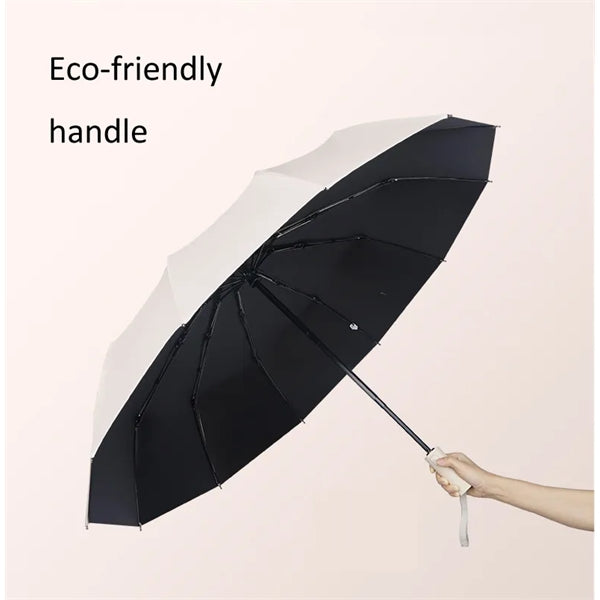 12 Rib Windproof Automatic Folding Travel Umbrella