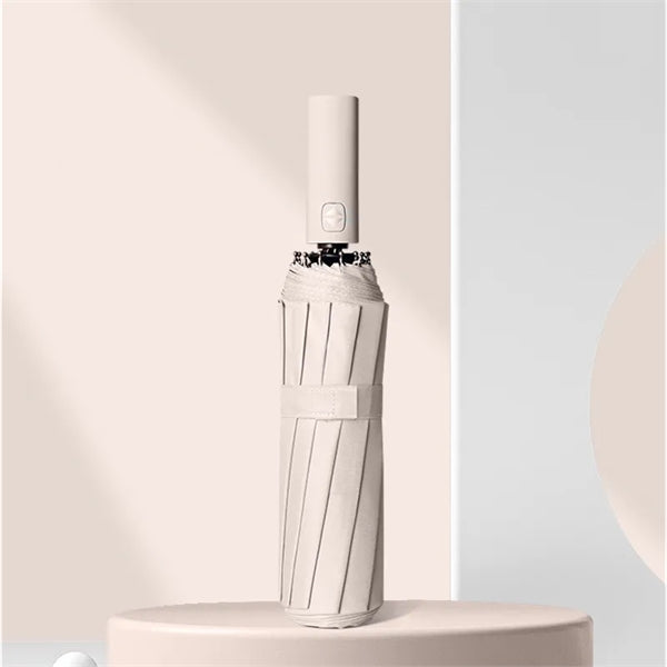 12 Rib Windproof Automatic Folding Travel Umbrella