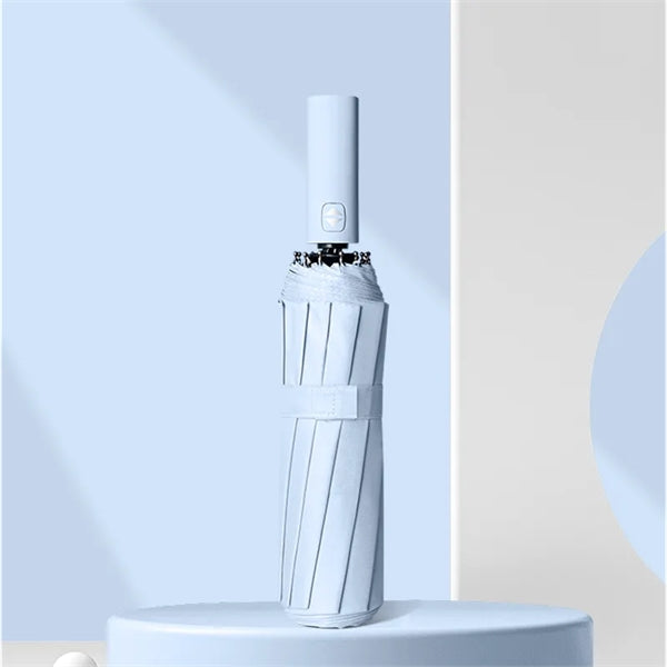 12 Rib Windproof Automatic Folding Travel Umbrella