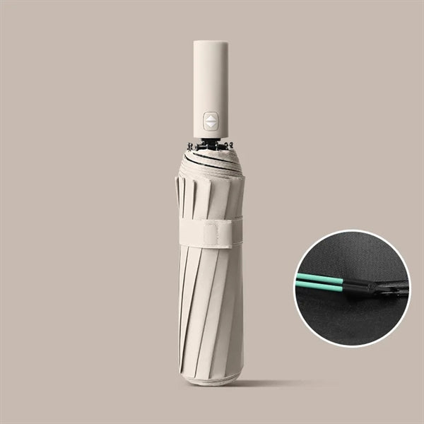12 Rib Windproof Automatic Folding Travel Umbrella