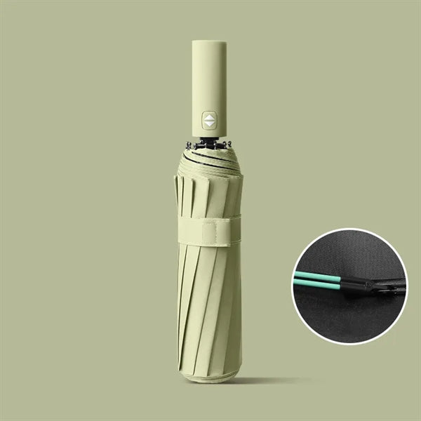 12 Rib Windproof Automatic Folding Travel Umbrella