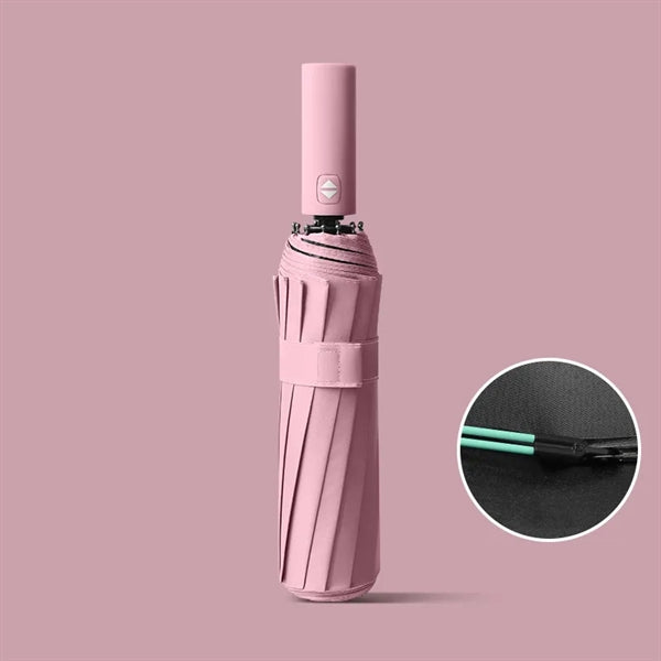 12 Rib Windproof Automatic Folding Travel Umbrella