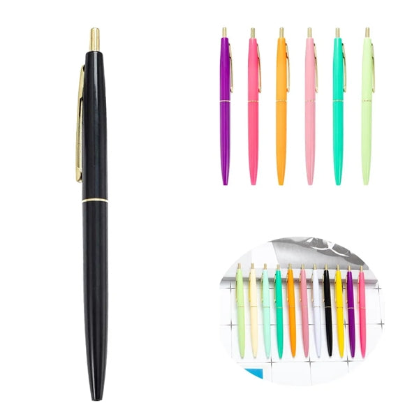 Gold Trim Metal Ballpoint Pen