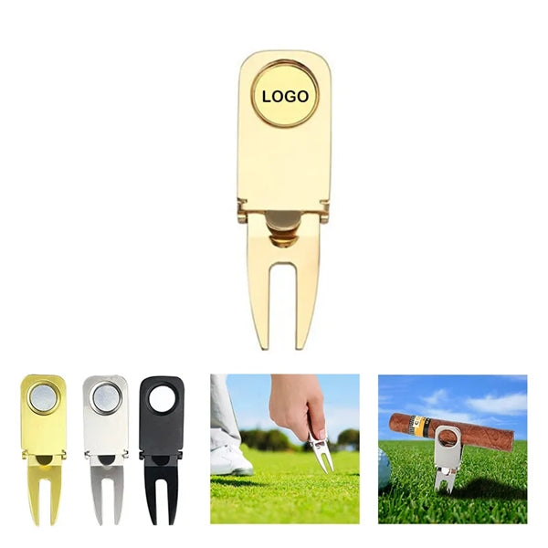 Magnetic Cigar Holder Golf Divot Marker Tool