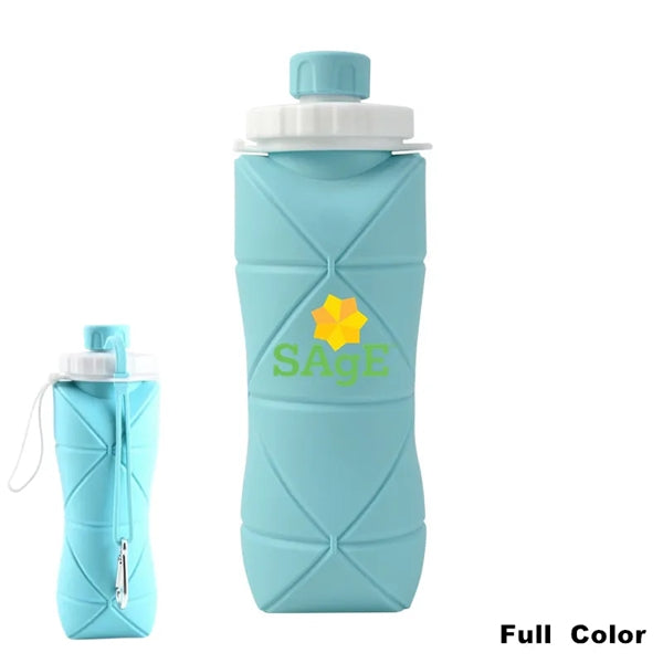 20 oz Silicone Lightweight Travel Collapsible Water Bottle