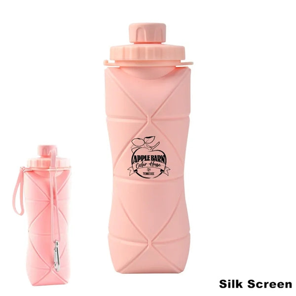 20 oz Silicone Lightweight Travel Collapsible Water Bottle