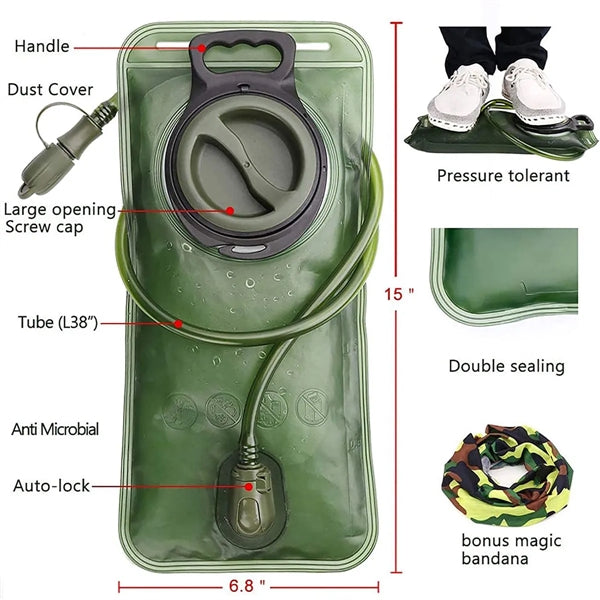 Water Bladder Hiking Backpack Reservoir Storage Bag