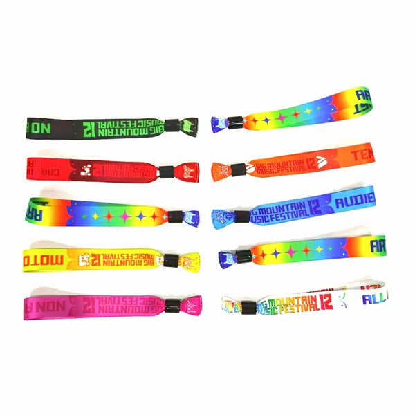 1/2" Sublimation Fabric Wristband w/ Locking Bead