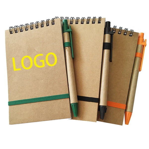Portable Spiral ECO Jotters With Pen