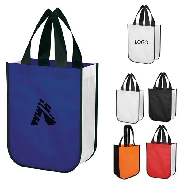 Round Corner Laminated Fashion Non-Woven Shopper Tote Bag