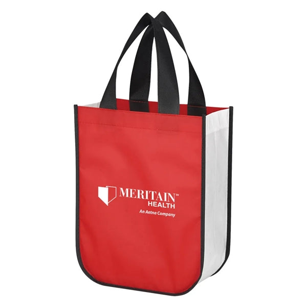 Round Corner Laminated Fashion Non-Woven Shopper Tote Bag
