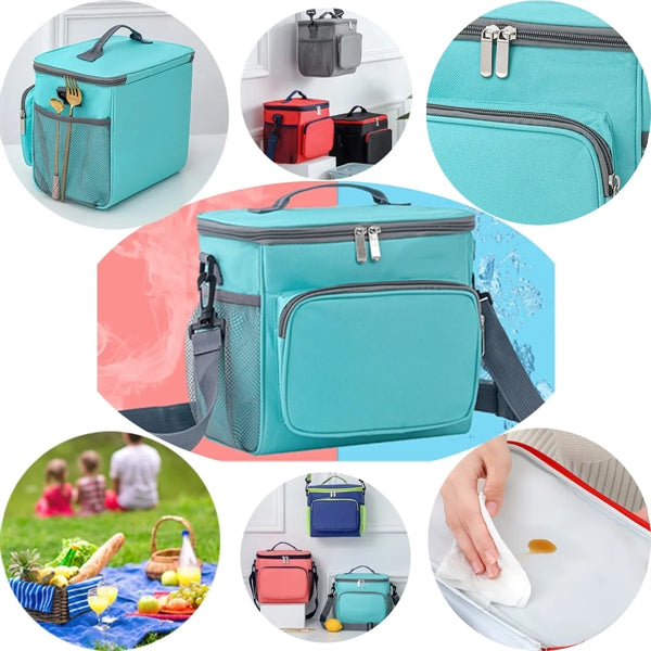 Portable Colorful Insulated Lunch Bag