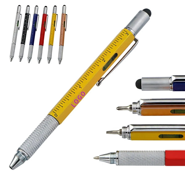 6-In-1 Multi-Tool Ruler Screwdriver Touch Pen