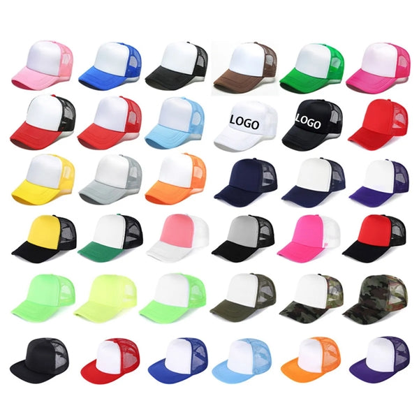 5 Panel High Crown Mesh Back Trucker Hat