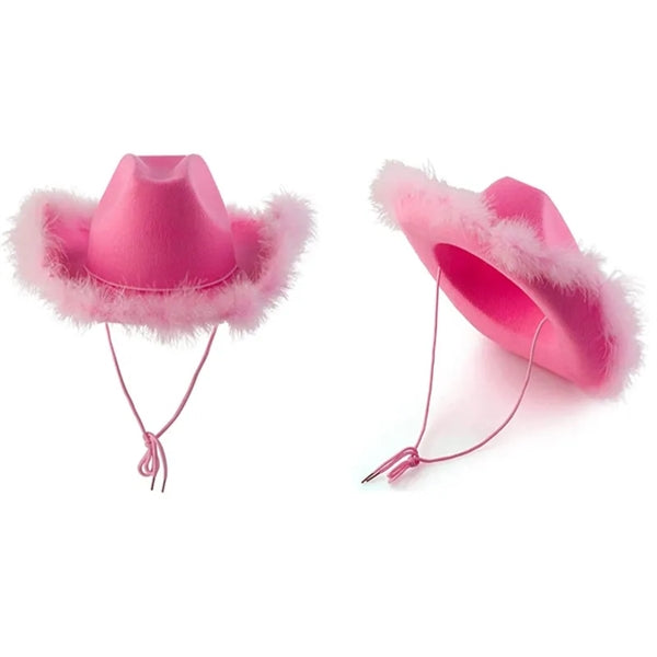 Novelty Cowboy Hat with Feathers