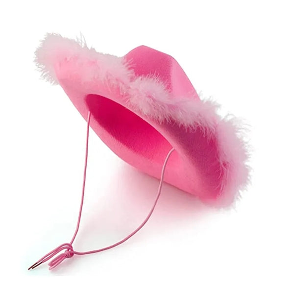 Novelty Cowboy Hat with Feathers