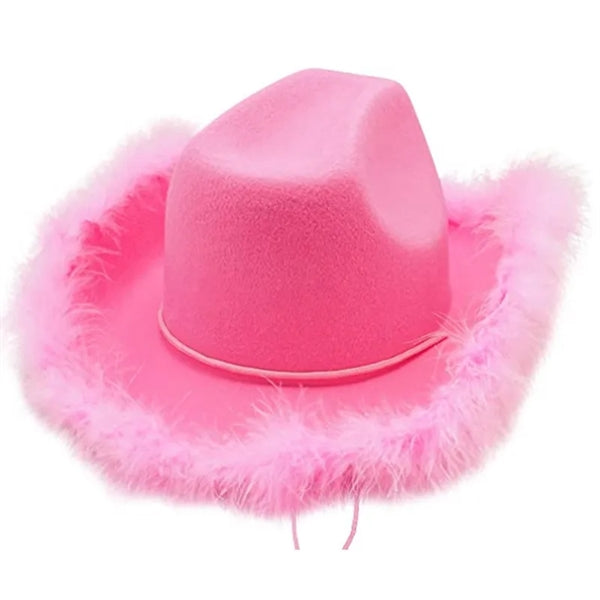 Novelty Cowboy Hat with Feathers