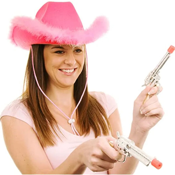 Novelty Cowboy Hat with Feathers