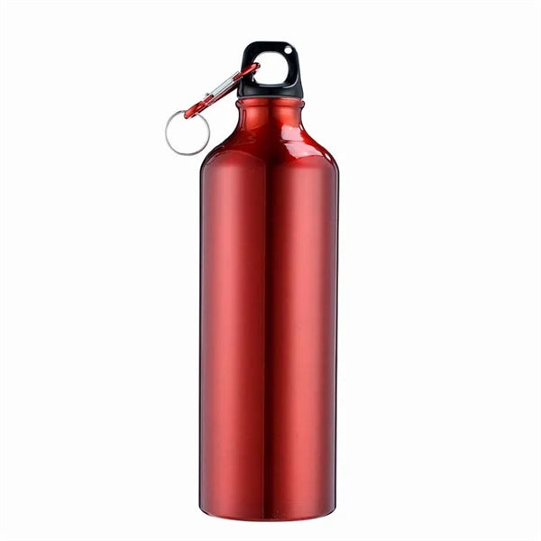 14 Oz Aluminum Flask Sports Water Bottle with Carabiner Buc